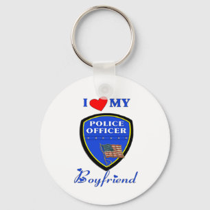 Love My Police Boyfriend Keychain