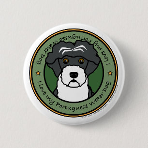 Love My Portuguese Water Dog 2 Inch Round Button