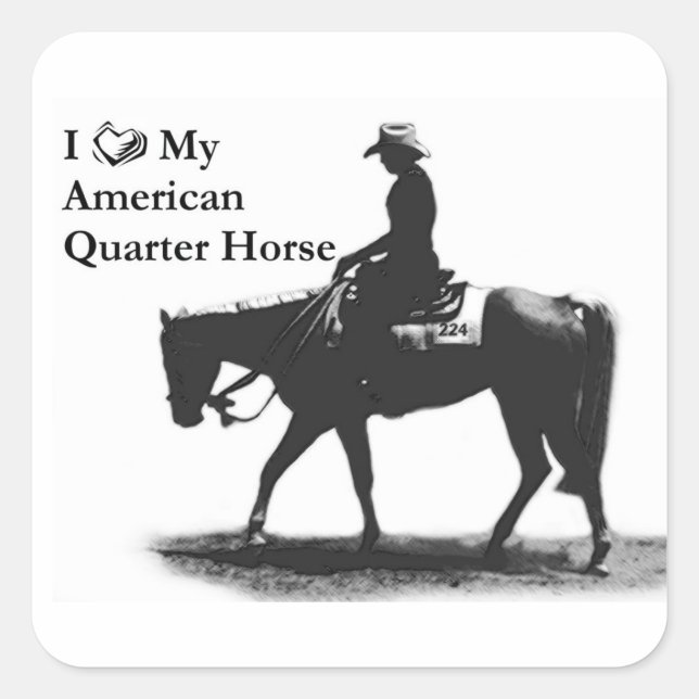Love my QH mouse pad Square Sticker (Front)