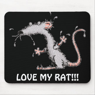 LOVE MY RAT!!! MOUSEPAD - CUTE!!!