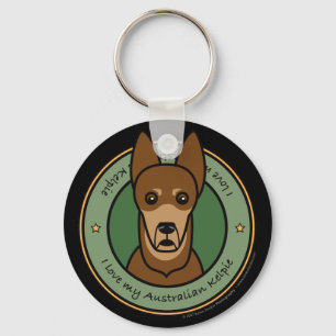 Love My Red Kelpie Keychain