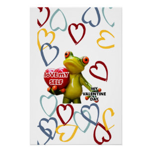 Love My Self My Valentine Day Poster