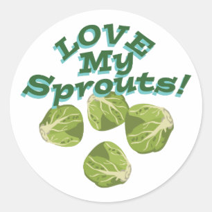 Love My Sprouts Classic Round Sticker