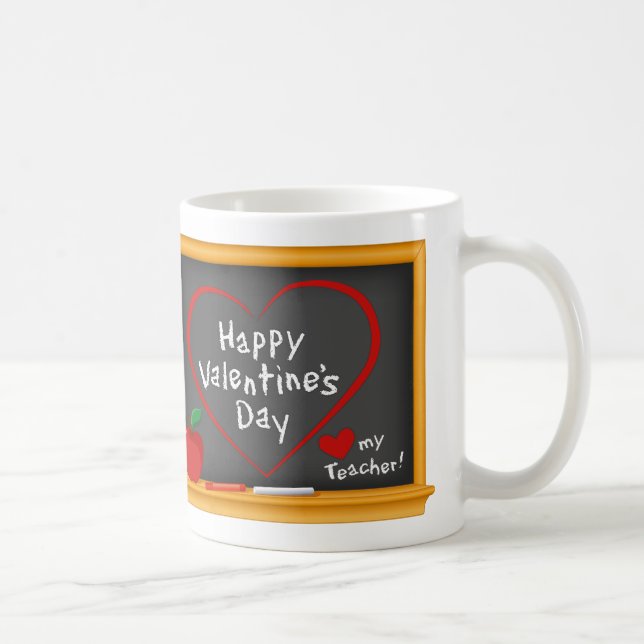 Love My Teacher! Happy Valentine's Day! Coffee Mug (Right)