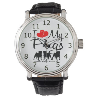 Love My THREE Pugs Watch