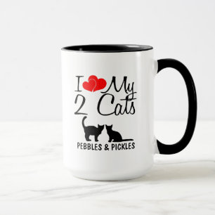 Love My TWO Cats Mug