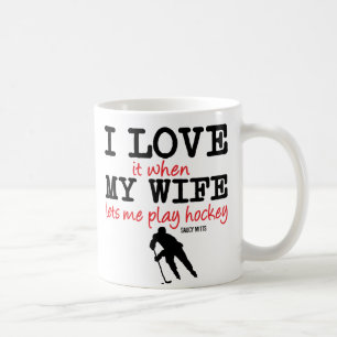 Love My Wife Play Hockey Mug