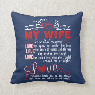 Love my wife throw pillow