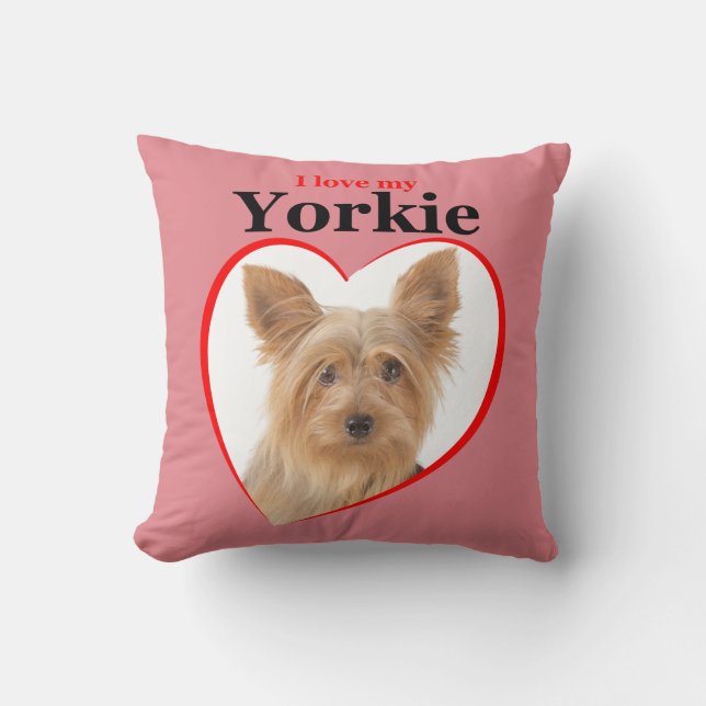 Love My Yorkie Coussin (Recto)