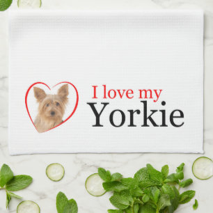 Love My Yorkie Serviette de cuisine
