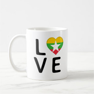 Love - Myanmar Flag Coffee Mug