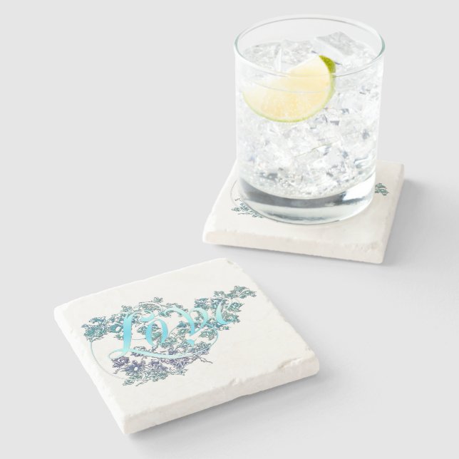 Love n Flowers Stone Coaster (Side)