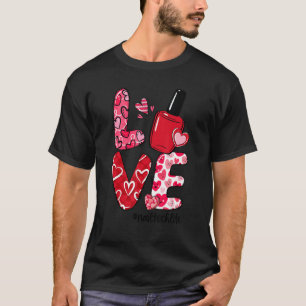 LOVE Nail Polish Heart Nail Tech Life Valentine's  T-Shirt