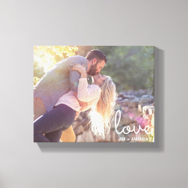 Love Names Engagement Canvas Print (Front)