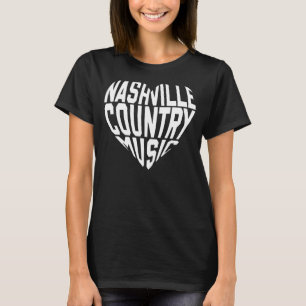 Love Nashville Tennessee Country Music Guitar Play T-Shirt