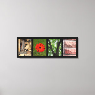 Love Nature Elements Creative Mounted Canvas Print