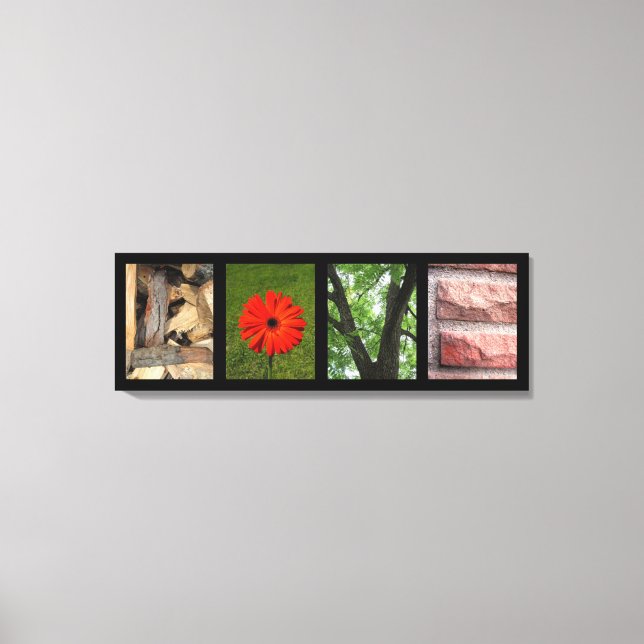 Love Nature Elements Creative Mounted Canvas Print (Front)