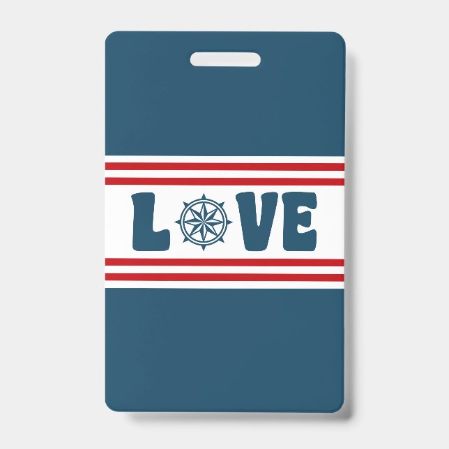 Love nautical design badge (Front)