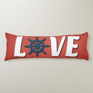 Love nautical design body pillow