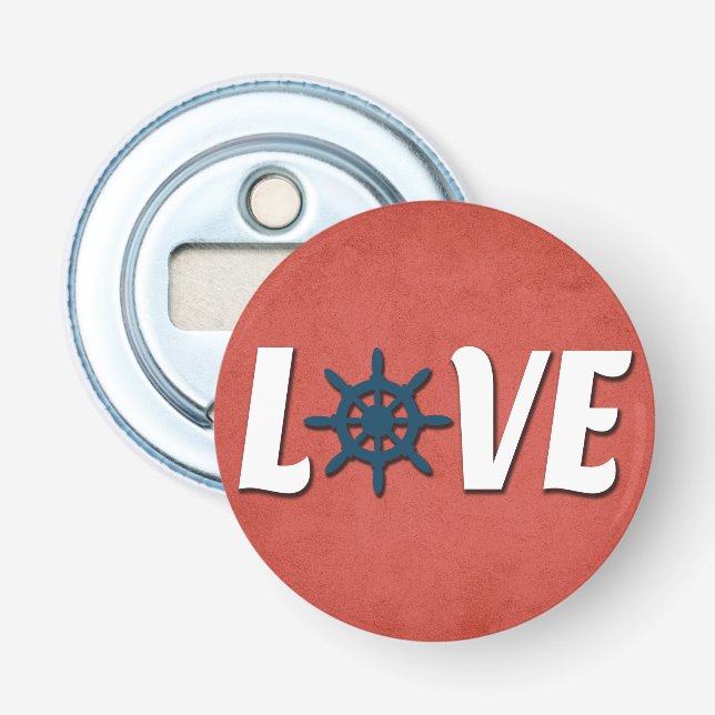 Love nautical design bottle opener (Front)