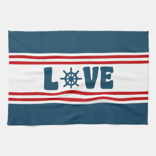 Love nautical design kitchen towel