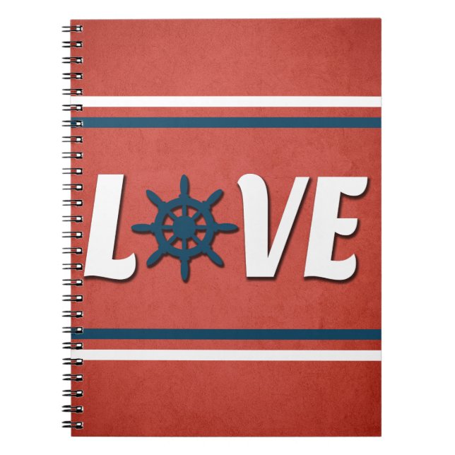Love nautical design notebook (Front)