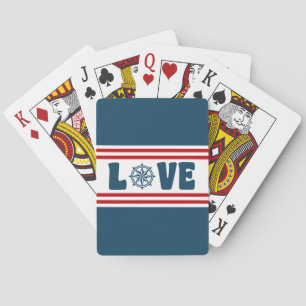Love nautical design playing cards