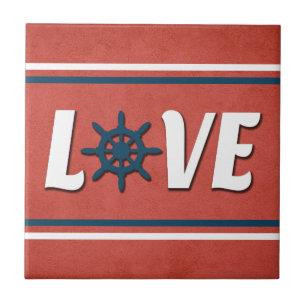 Love nautical design tile