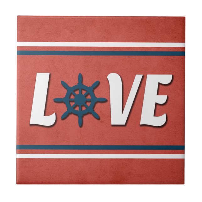 Love nautical design tile (Front)