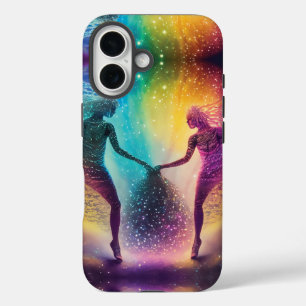 Love Nebula Dreams Abstract Cosmic Rainbow Lovers  iPhone 16 Case