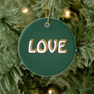 LOVE NECKLACE FOR GIFT WOMEN , GIRLFRIEND CERAMIC ORNAMENT