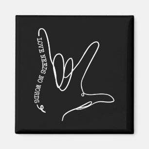 Love Need No Word Asl Autism Awareness Sped Teache Magnet