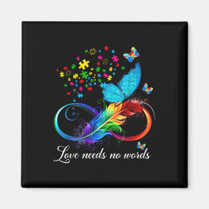 Love Needs No Words Autism Kids Mom Support Autism Magnet
