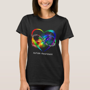 Love Needs No Words Autism Speaks Rainbow Infinity T-Shirt