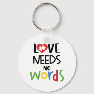 Love Needs No Words Keychain