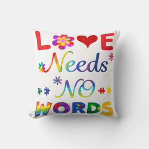 Love Needs No Words Throw Pillow