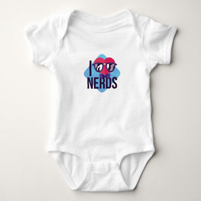 Love Nerds Baby Bodysuit (Front)