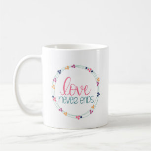 Love Never Ends Coffee Mug