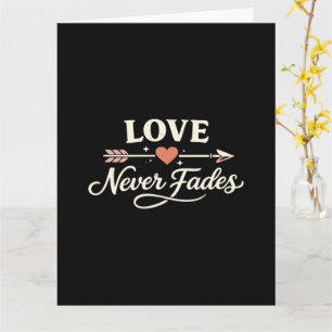 Love Never Fades Right Pointing Matching Couple Card