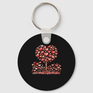Love never fails 1 corinthians 13_8 heart tree  keychain