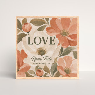 LOVE NEVER FAILS | Christian Wedding Gift Poster
