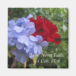 Love Never Fails Flowers Magnet