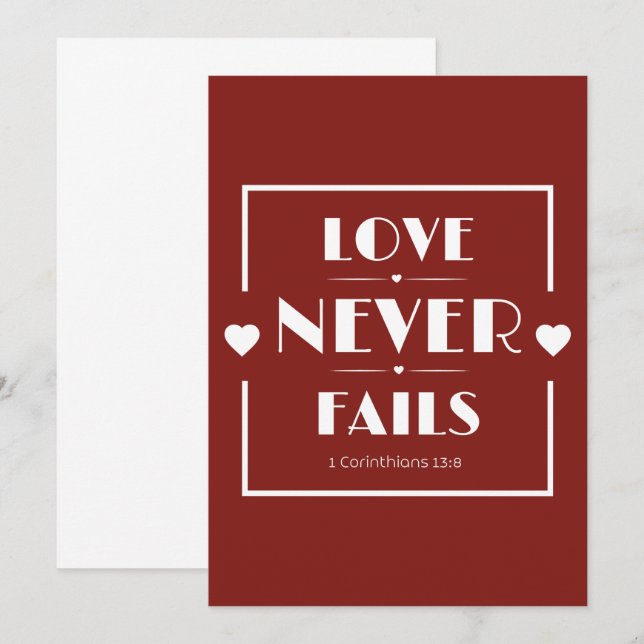 Love Never Fails    Invitation (Front/Back)