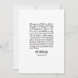 Love Never Fails Minimalist Holiday Card