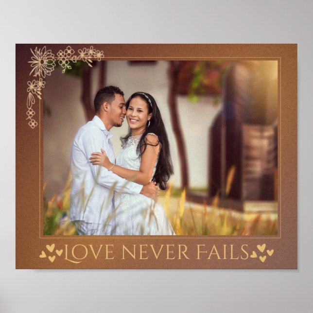 Love Never Fails Personalized Wedding Poster (Front)
