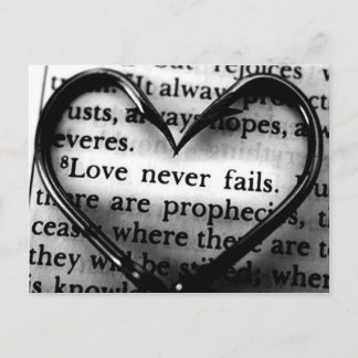 Love Never Fails Postcard