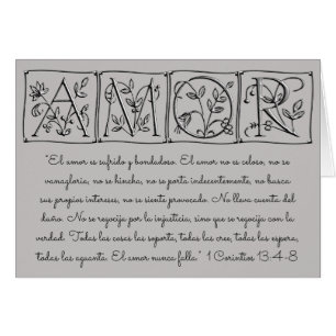 Love Never Fails ~ Scripture~Spanish