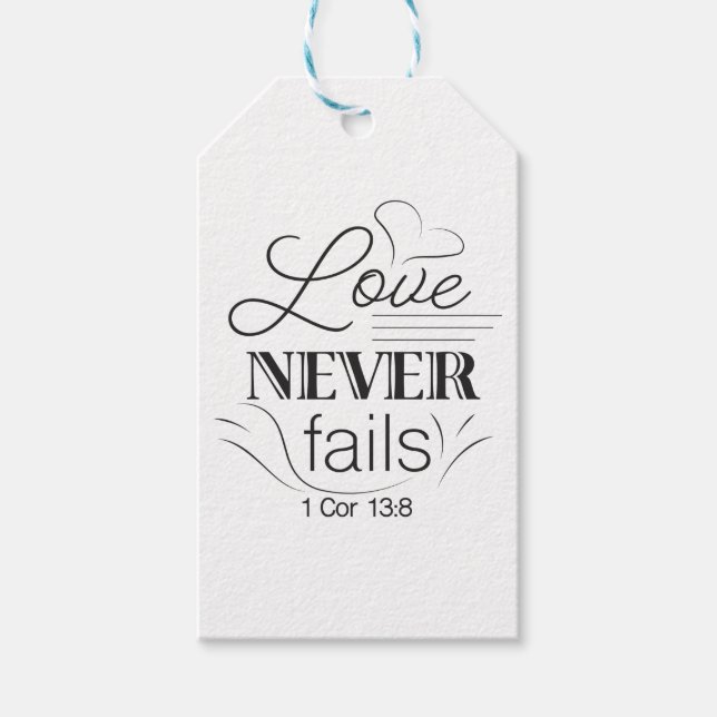 Love Never Fails tag (Front)