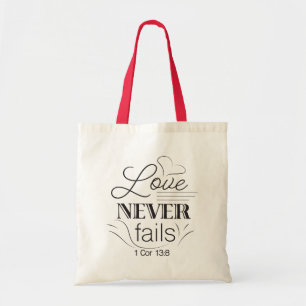 Love Never Fails tote