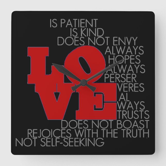 Love Never Fails - Wall Clock (Front)